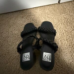 Dolce Vita Black Braided Sandals